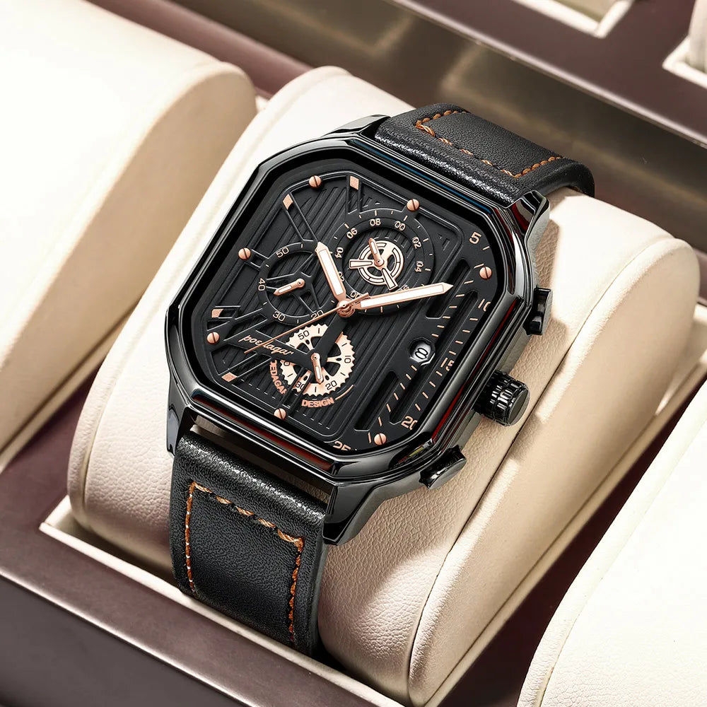 Poedagar's Classic Chronograph Leather