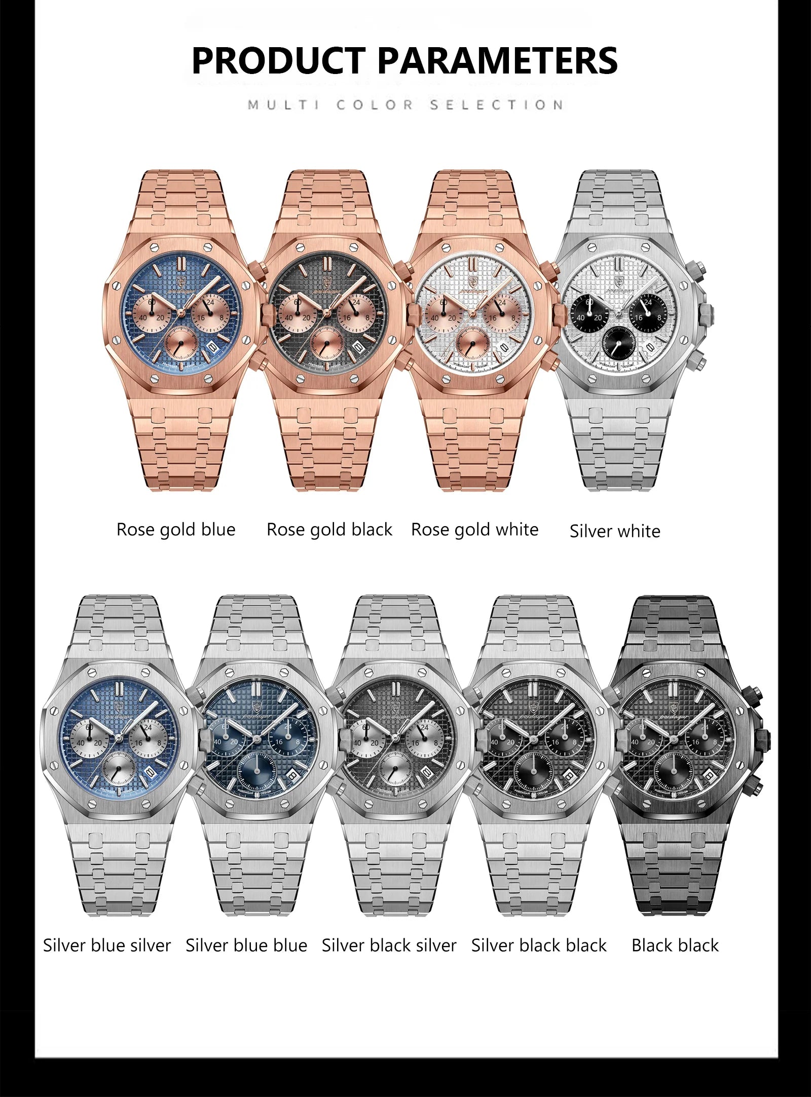 Poedagar's Steel Chronograph