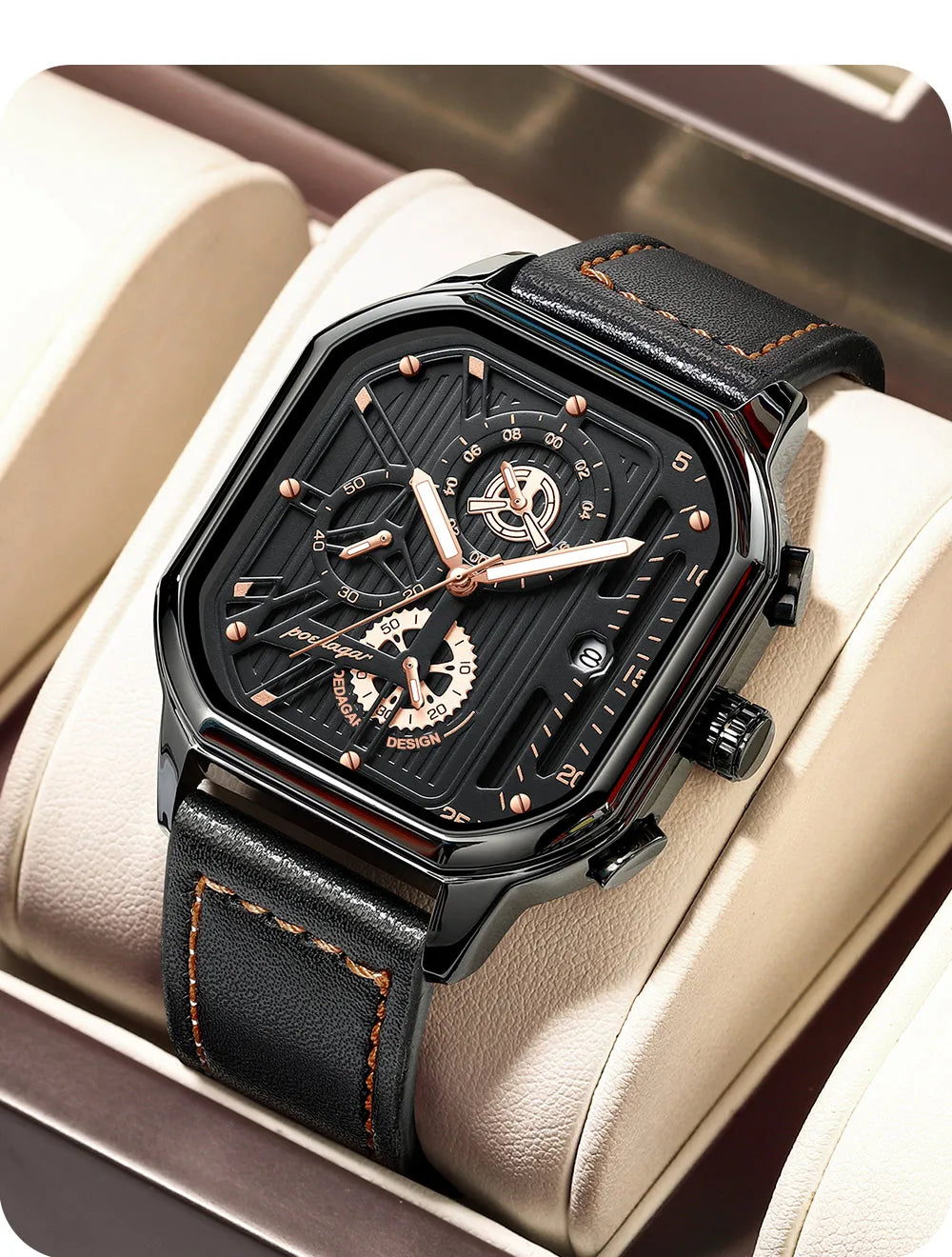 Poedagar's Classic Chronograph Leather